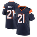 CAdoa D.Broncos #21 Riley Moss Player Navy Home Game Stitched Jerseys