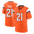 CAdoa D.Broncos #21 Riley Moss Player Orange Home Game Stitched Jerseys