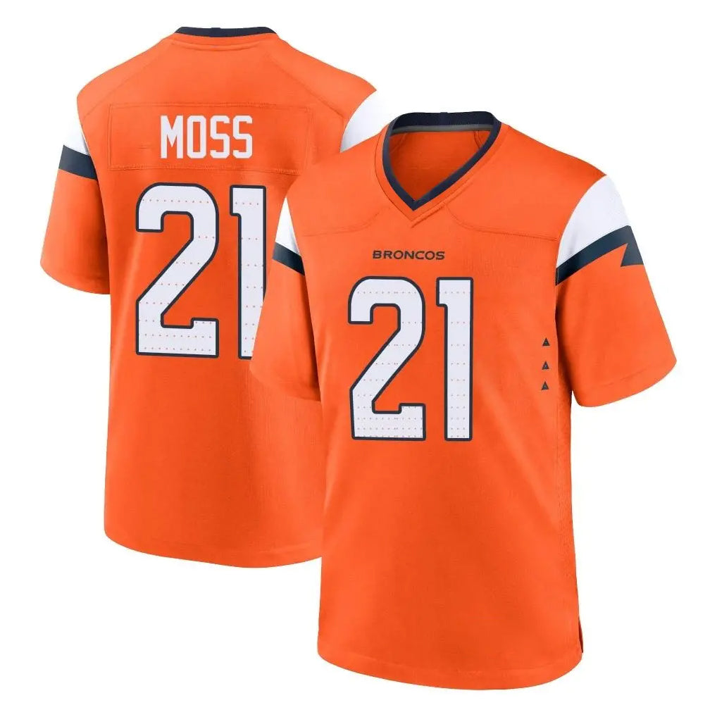 CAdoa D.Broncos #21 Riley Moss Player Orange Home Game Stitched Jerseys