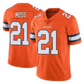 CAdoa D.Broncos #21 Riley Moss Player Orange Vapor Untouchable Limited Home Game Stitched Jerseys