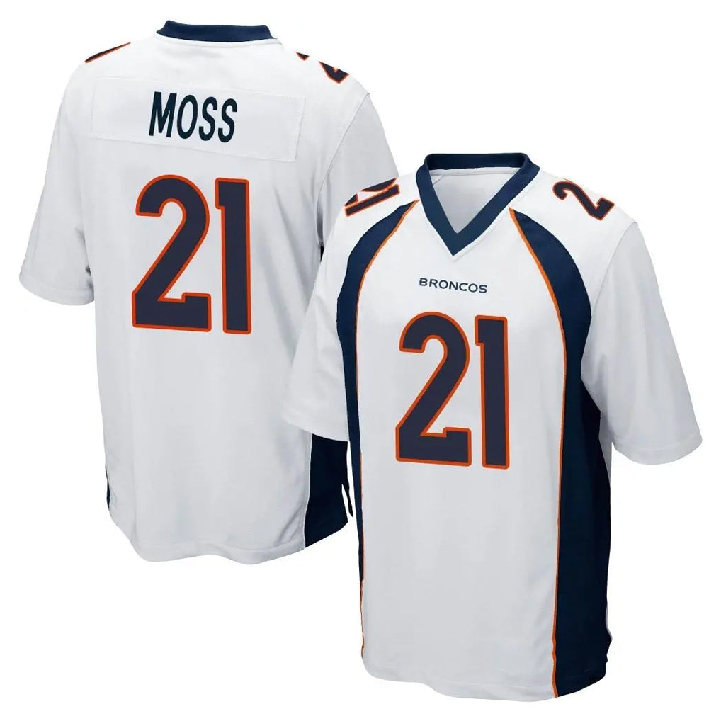 CAdoa D.Broncos #21 Riley Moss Player White Game Stitched Jerseys