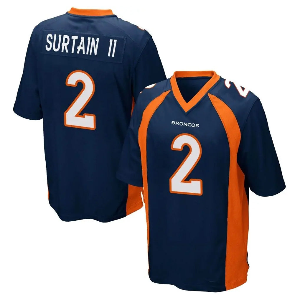 CAdoa D.Broncos #2 Pat Surtain II Player Navy Game Stitched Jerseys