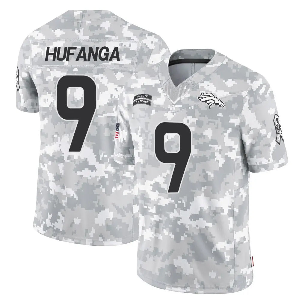 CAdoa D.Broncos #9 Talanoa Hufanga Player Arctic Camo Salute To Service Limited Stitched Jerseys