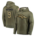 CAdoa D.Broncos #9 Talanoa Hufanga Player Olive Salute to Service Pullover Hoodies Home Game Stitched Jerseys