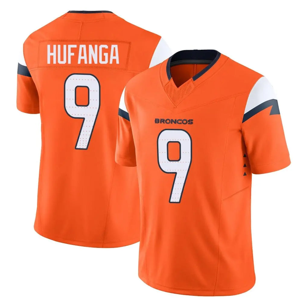 CAdoa D.Broncos #9 Talanoa Hufanga Player Orange Vapor F.U.S.E. Limited Home Game Stitched Jerseys