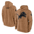 CAdoa D.Lions Brown Salute to Service Hoodies Limited Game Blank Player Stitched Jerseys