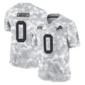 CAdoa D.Lions #0 Jahmyr Gibbs Player Arctic Camo Salute To Service Limited Stitched Jerseys