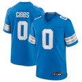 CAdoa D.Lions #0 Jahmyr Gibbs Player Blue Replica Game Stitched Jerseys