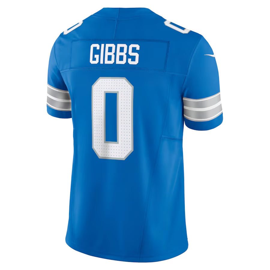 CAdoa D.Lions #0 Jahmyr Gibbs Player Blue Vapor F.U.S.E. Limited Game Stitched Jerseys