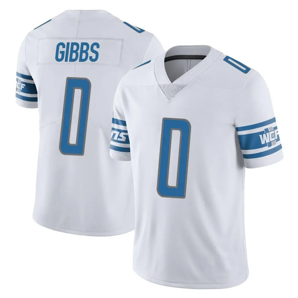 CAdoa D.Lions #0 Jahmyr Gibbs Player White Limited Vapor Untouchable Home Game Stitched Jerseys