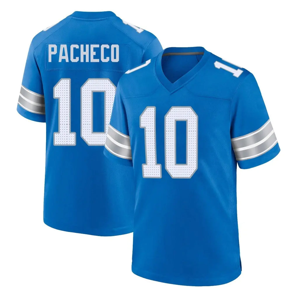 CAdoa D.Lions #10 Isiah Pacheco Player Blue Alternate Home Game Stitched Jerseys