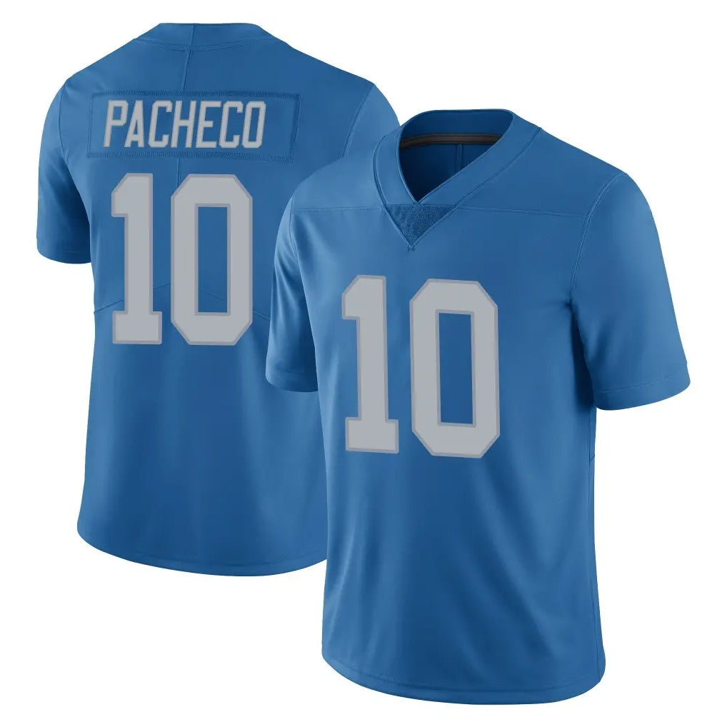 CAdoa D.Lions #10 Isiah Pacheco Player Blue Limited Throwback Vapor Untouchable Stitched Jerseys