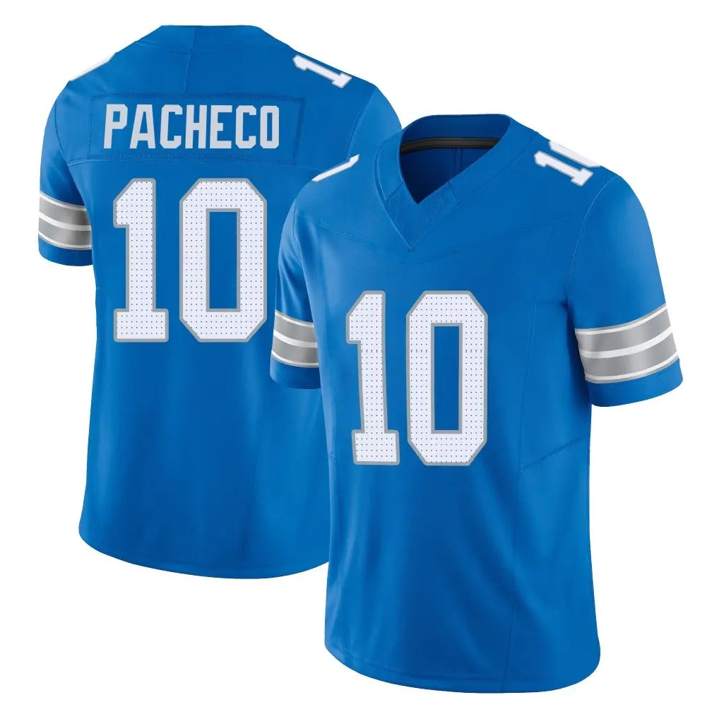 CAdoa D.Lions #10 Isiah Pacheco Player Blue Limited Vapor F.U.S.E. Alternate Home Game Stitched Jerseys