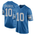 CAdoa D.Lions #10 Isiah Pacheco Player Blue Vapor Untouchable Throwback Game Stitched Jerseys