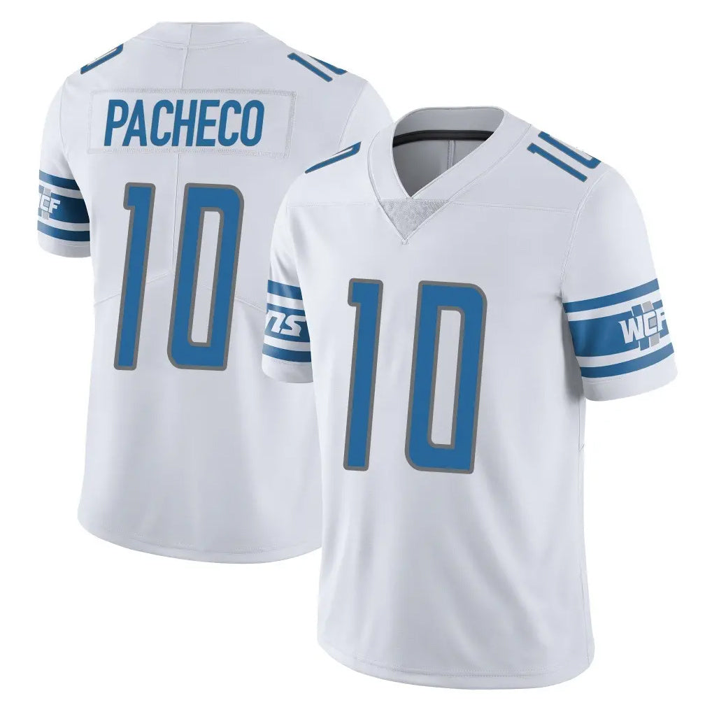 CAdoa D.Lions #10 Isiah Pacheco Player White Limited Vapor Untouchable Home Game Stitched Jerseys
