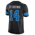 CAdoa D.Lions #14 Amon-Ra St. Brown Black 2nd Alternate Vapor F.U.S.E. Limited Stitched Jersey Stitched Jersey
