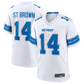CAdoa D.Lions #14 Amon-Ra St. Brown Player White Game Stitched Jerseys
