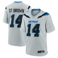 CAdoa D.Lions #14 Amon-Ra St. Brown Silver 2026 Rivalries Collection Game Stitched Jerseys