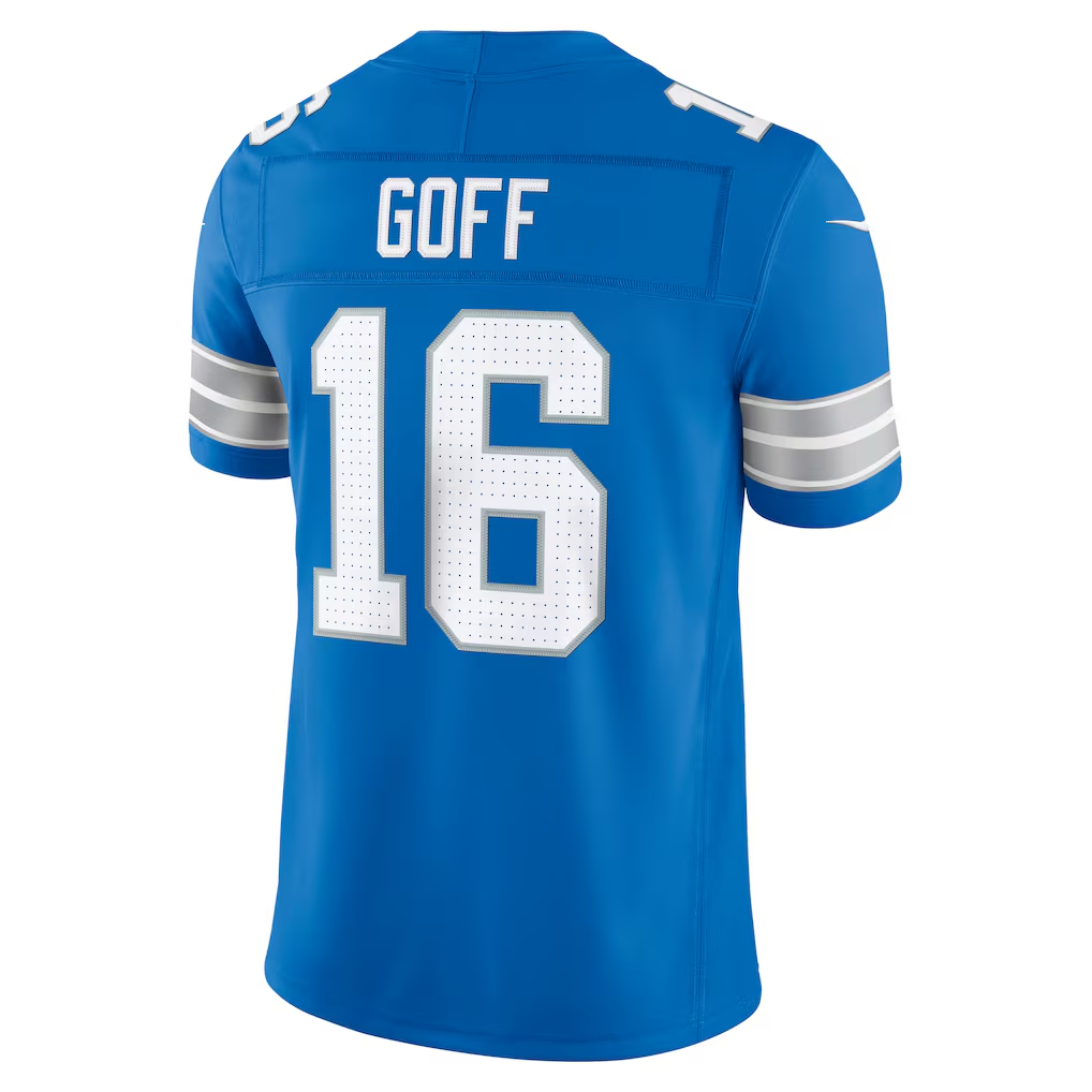 CAdoa D.Lions #16 Jared Goff Blue Team Vapor F.U.S.E. Stitched Limited Stitched Jerseys