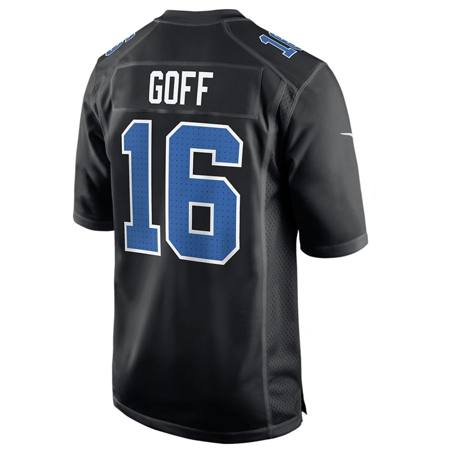CAdoa D.Lions #16 Jared Goff Player Black Limited Fashion Stitched Jerseys