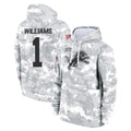 CAdoa D.Lions #1 Jameson Williams Player Arctic Camo Salute to Service Hoodies Limited Game Stitched Jerseys