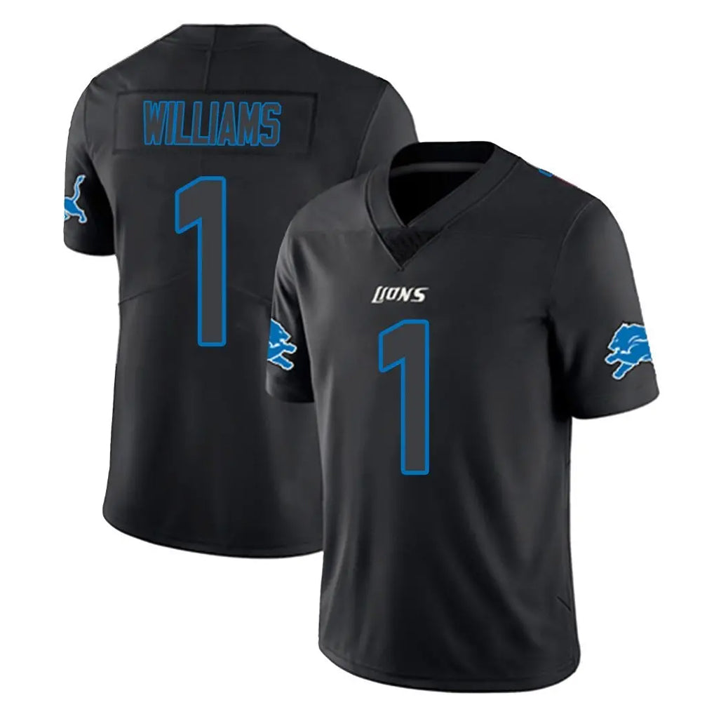 CAdoa D.Lions #1 Jameson Williams Player Black Impact Limited Home Game Stitched Jerseys