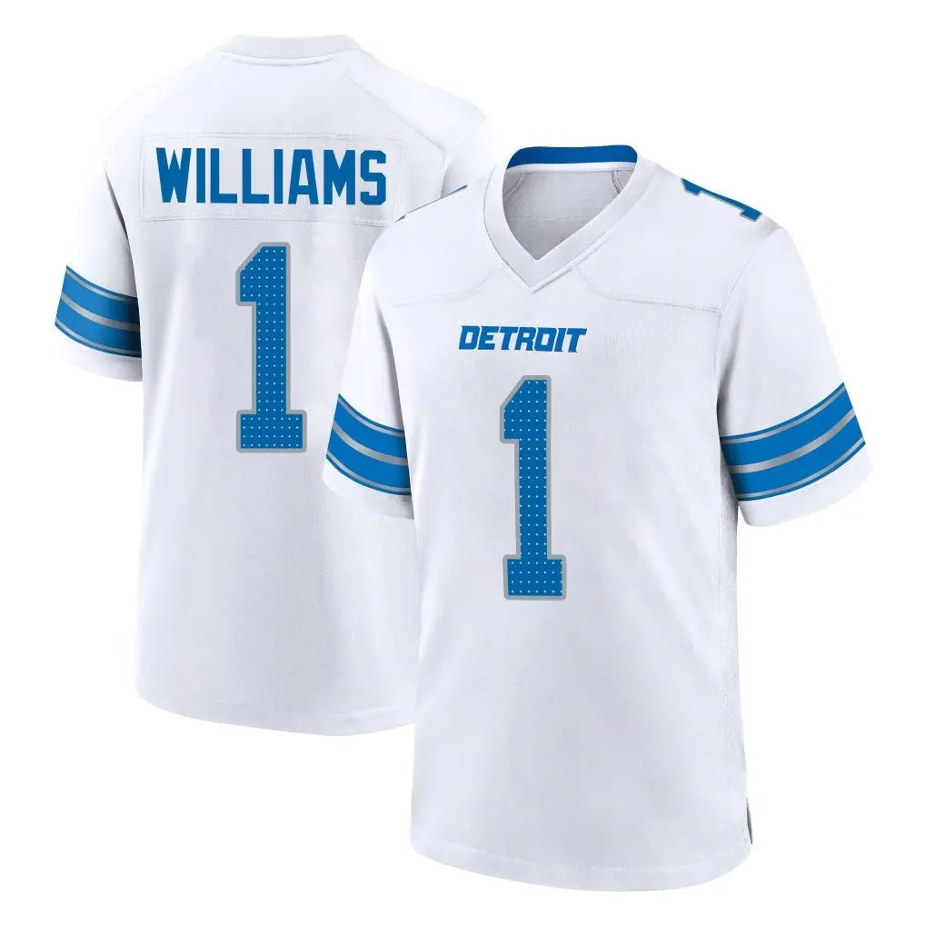 CAdoa D.Lions #1 Jameson Williams Player White Alternate Home Game Stitched Jerseys