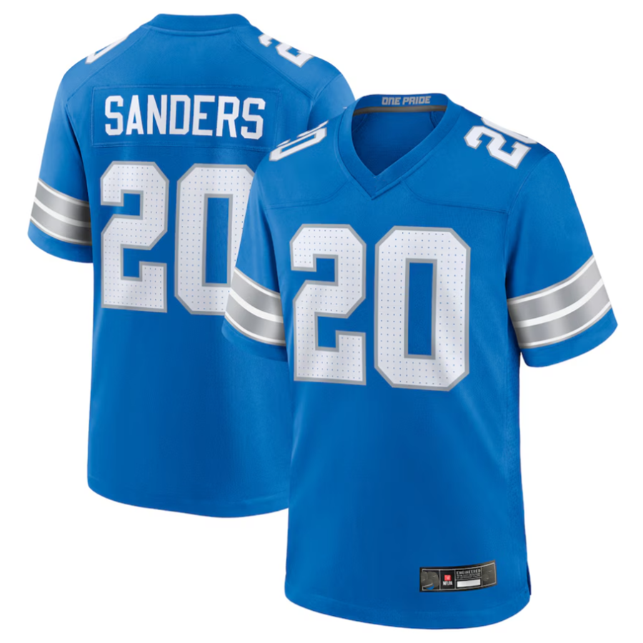 CAdoa D.Lions #20 Barry Sanders Player Blue Game Stitched Jerseys