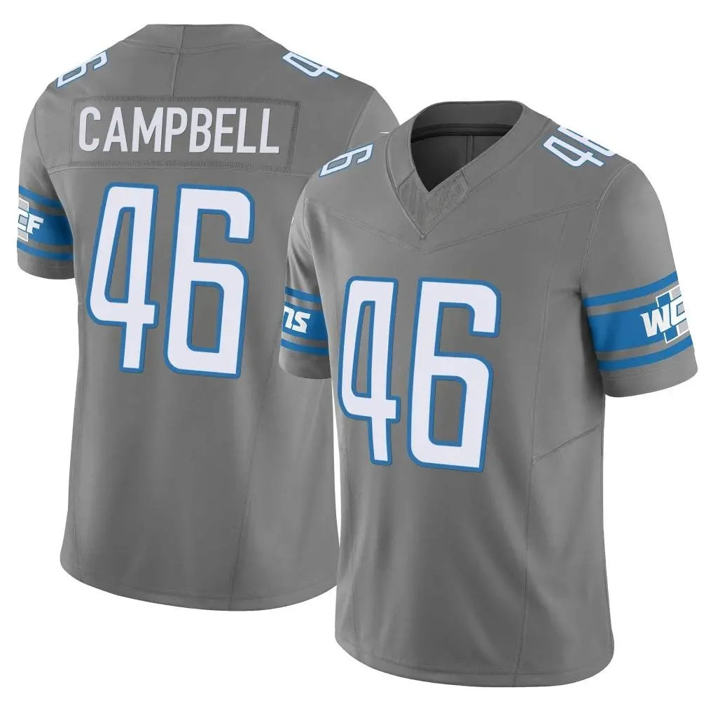 CAdoa D.Lions #46 Jack Campbell Player Gray Vapor F.U.S.E. Limited Home Game Stitched Jerseys