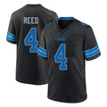 CAdoa D.Lions #4 D.J. Reed Player Black Alternate Home Game Stitched Jerseys