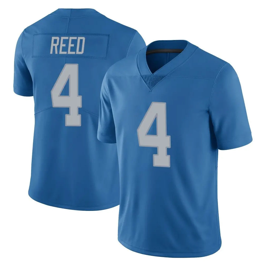CAdoa D.Lions #4 D.J. Reed Player Blue Limited Throwback Vapor Untouchable Stitched Jerseys