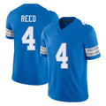 CAdoa D.Lions #4 D.J. Reed Player Blue Limited Vapor F.U.S.E. Alternate Home Game Stitched Jerseys
