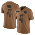 CAdoa D.Lions #4 D.J. Reed Player Brown Salute To Service Limited Stitched Jerseys