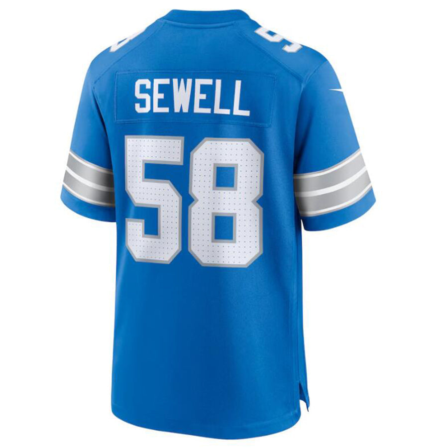 CAdoa D.Lions #58 Penei Sewell Blue Game Jersey American Stitched Jerseys