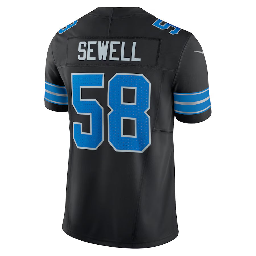 CAdoa D.Lions #58 Penei Sewell Player Black Vapor F.U.S.E. Limited Game Stitched Jerseys