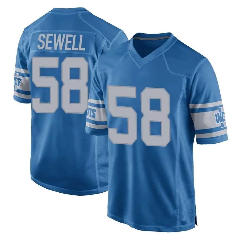 CAdoa D.Lions #58 Penei Sewell Player Blue Vapor Untouchable Throwback Game Stitched Jerseys