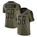 CAdoa D.Lions #58 Penei Sewell Player Olive Salute To Service Limited Game Stitched Jerseys