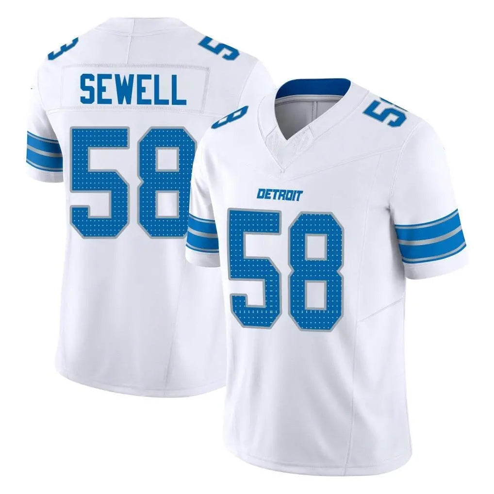 CAdoa D.Lions #58 Penei Sewell Player White Limited Vapor F.U.S.E. Alternate Home Game Stitched Jerseys