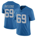 CAdoa D.Lions #69 Tate Ratledge Player Blue Limited Throwback Vapor Untouchable Stitched Jerseys