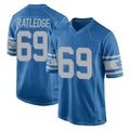 CAdoa D.Lions #69 Tate Ratledge Player Blue Vapor Untouchable Throwback Game Stitched Jerseys