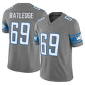 CAdoa D.Lions #69 Tate Ratledge Player Gray Vapor F.U.S.E. Limited Home Game Stitched Jerseys