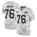 CAdoa D.Lions #76 Blake Miller Player Arctic Camo Salute To Service Limited Stitched Jerseys