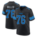 CAdoa D.Lions #76 Blake Miller Player Black Alternate Home Game Stitched Jerseys