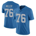 CAdoa D.Lions #76 Blake Miller Player Blue Limited Throwback Vapor Untouchable Stitched Jerseys