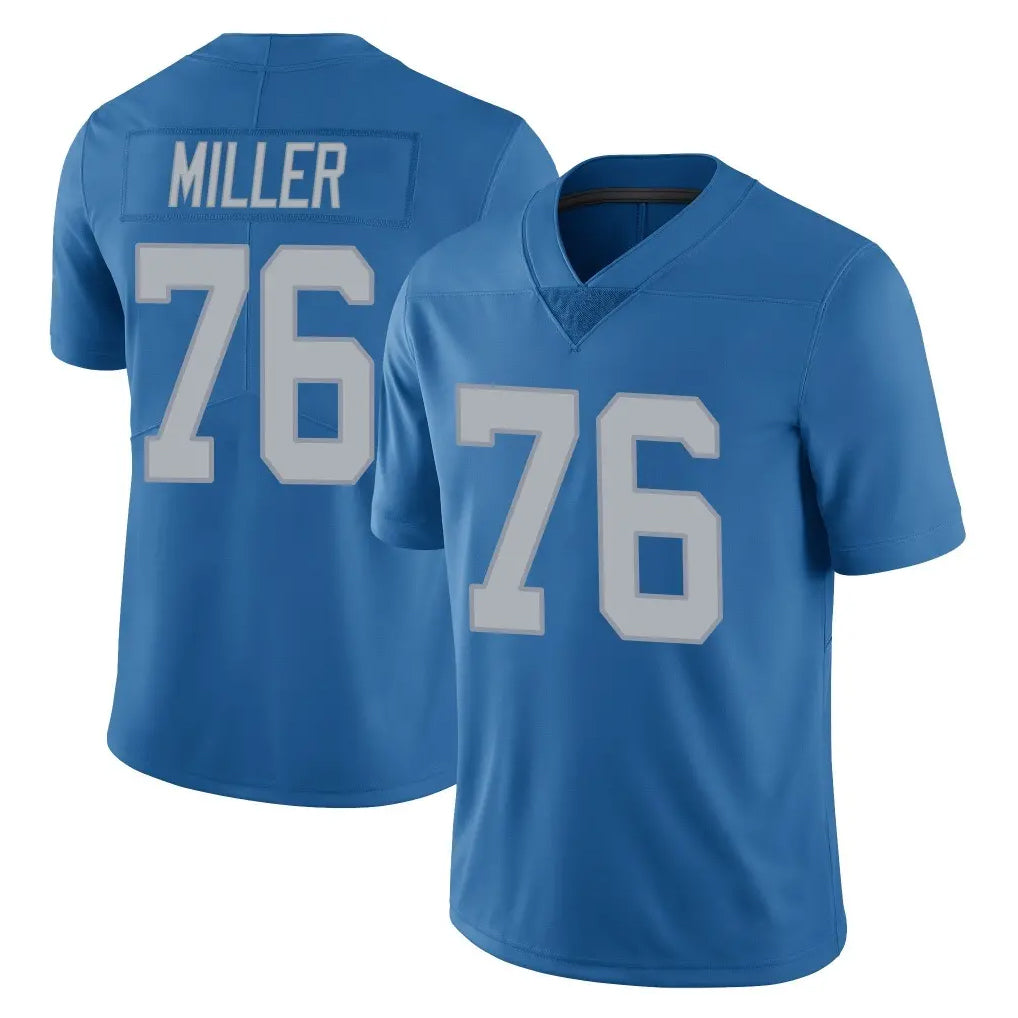 CAdoa D.Lions #76 Blake Miller Player Blue Limited Throwback Vapor Untouchable Stitched Jerseys