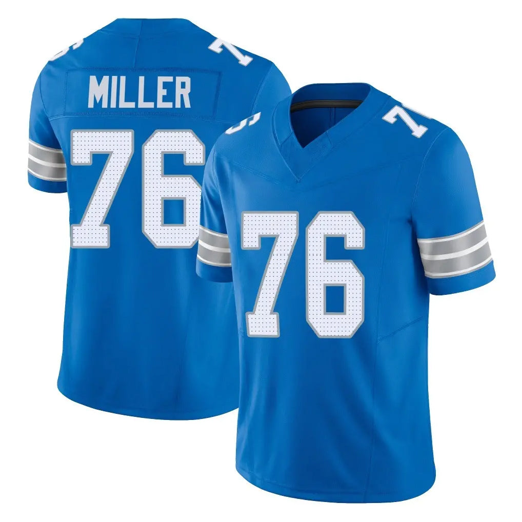 CAdoa D.Lions #76 Blake Miller Player Blue Limited Vapor F.U.S.E. Alternate Home Game Stitched Jerseys