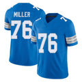 CAdoa D.Lions #76 Blake Miller Player Blue Limited Vapor F.U.S.E. Alternate Home Game Stitched Jerseys