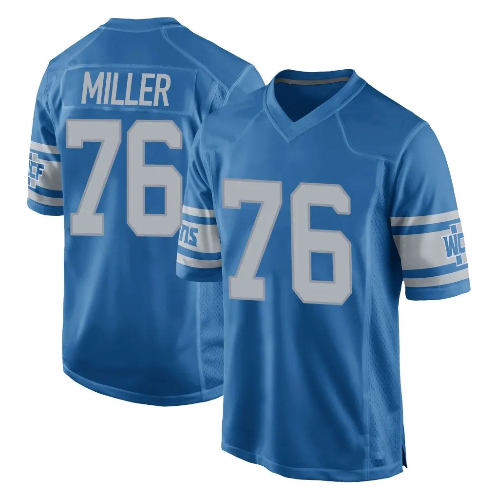 CAdoa D.Lions #76 Blake Miller Player Blue Vapor Untouchable Throwback Game Stitched Jerseys