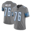 CAdoa D.Lions #76 Blake Miller Player Gray Vapor Untouchable Limited Home Game Stitched Jerseys