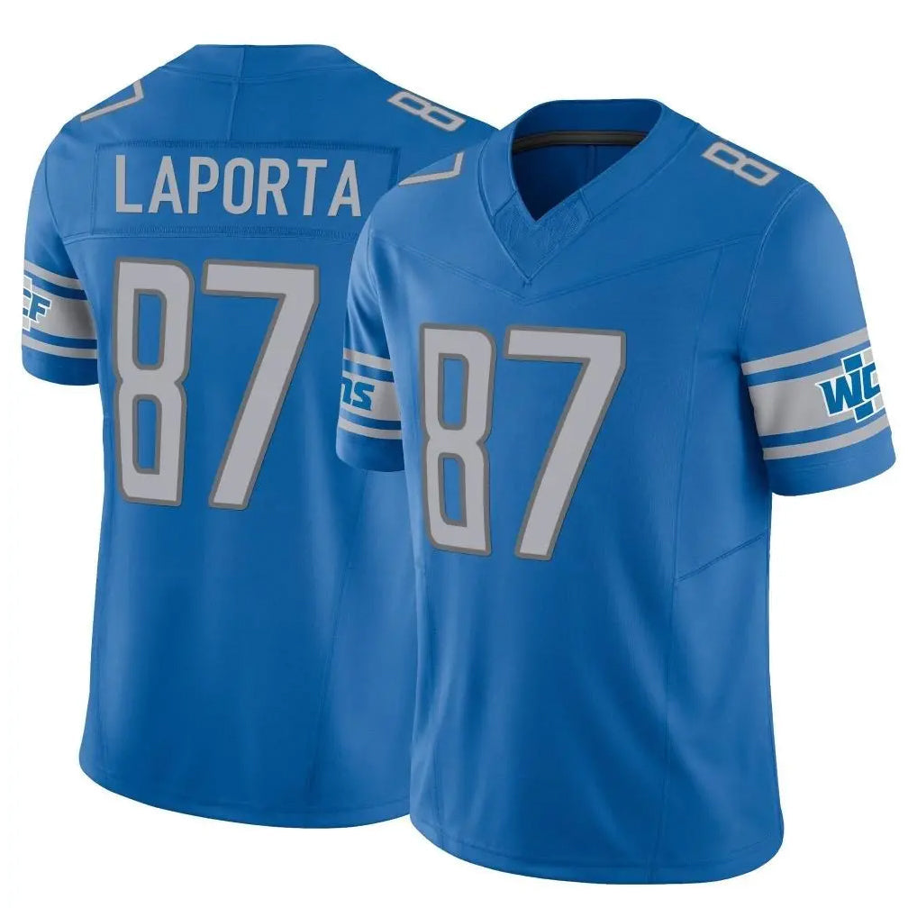 CAdoa D.Lions #87 Sam LaPorta Player Blue Vapor F.U.S.E. Limited Home Game Stitched Jerseys